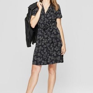 A New Day Abstract Faces Belted Mini Dress